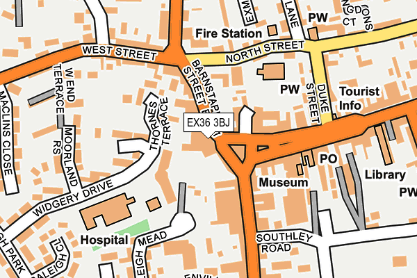 EX36 3BJ map - OS OpenMap – Local (Ordnance Survey)