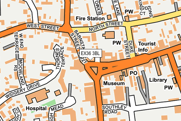 EX36 3BL map - OS OpenMap – Local (Ordnance Survey)