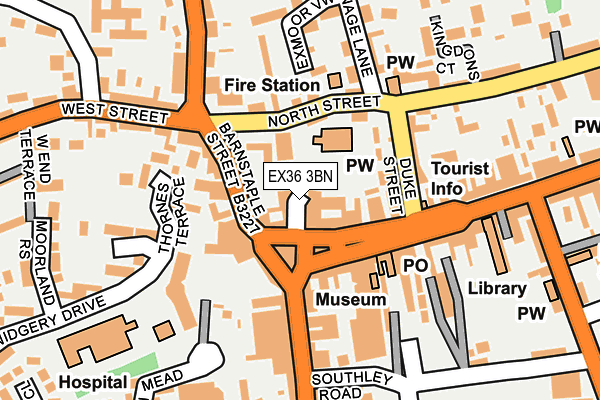 EX36 3BN map - OS OpenMap – Local (Ordnance Survey)