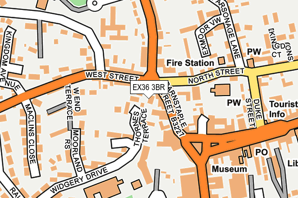 EX36 3BR map - OS OpenMap – Local (Ordnance Survey)