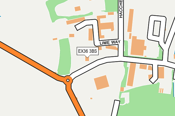 EX36 3BS map - OS OpenMap – Local (Ordnance Survey)