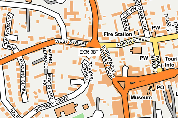 EX36 3BT map - OS OpenMap – Local (Ordnance Survey)