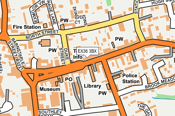EX36 3BX map - OS OpenMap – Local (Ordnance Survey)