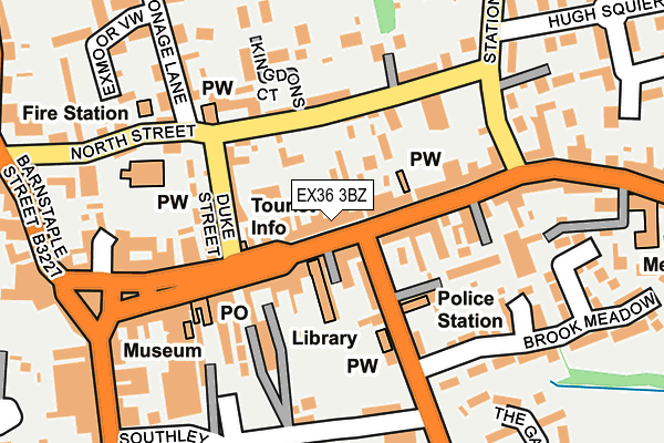 EX36 3BZ map - OS OpenMap – Local (Ordnance Survey)