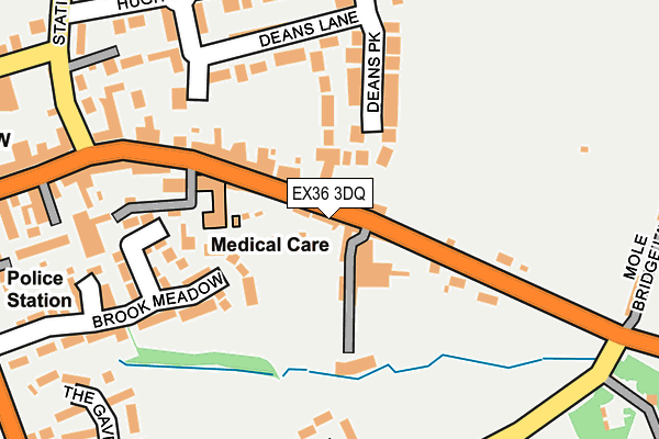 EX36 3DQ map - OS OpenMap – Local (Ordnance Survey)