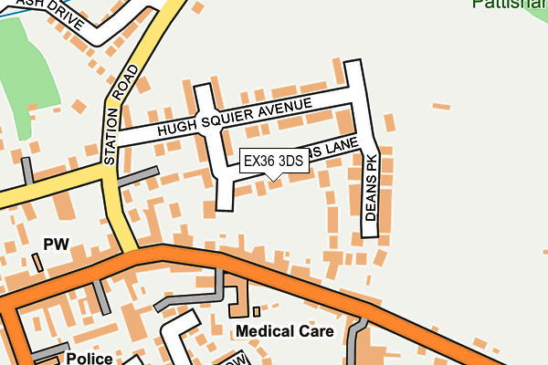 EX36 3DS map - OS OpenMap – Local (Ordnance Survey)