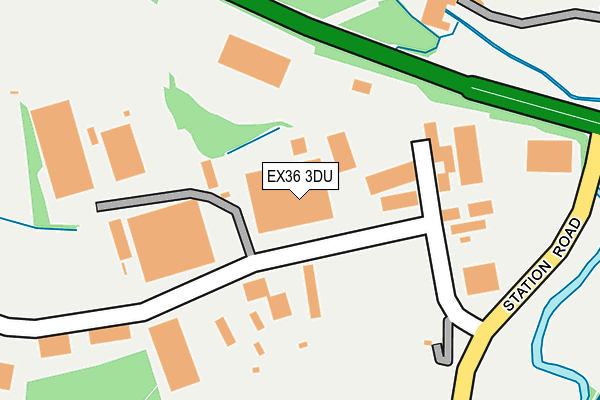 EX36 3DU map - OS OpenMap – Local (Ordnance Survey)