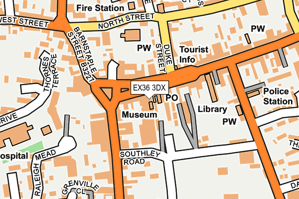 EX36 3DX map - OS OpenMap – Local (Ordnance Survey)