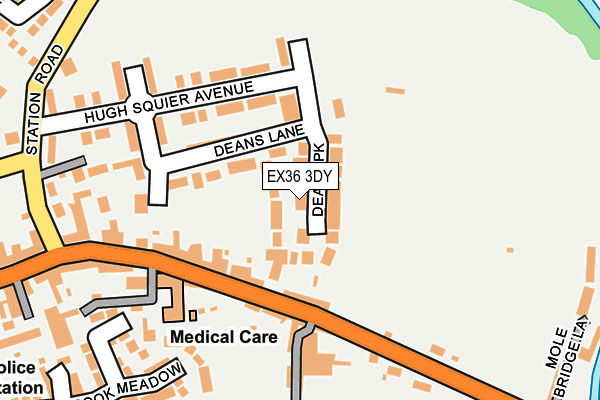 EX36 3DY map - OS OpenMap – Local (Ordnance Survey)