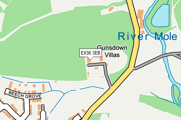 EX36 3EB map - OS OpenMap – Local (Ordnance Survey)