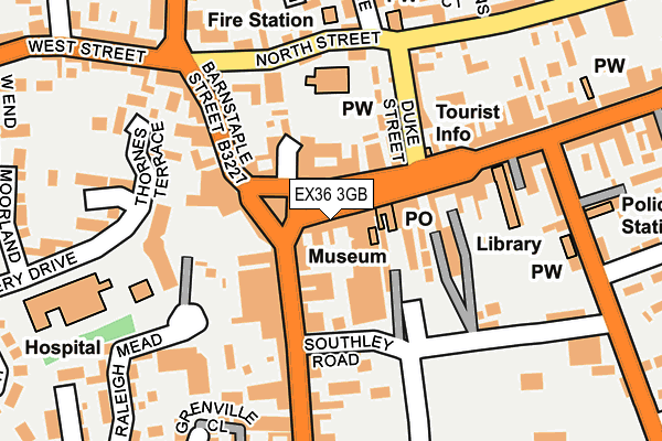 EX36 3GB map - OS OpenMap – Local (Ordnance Survey)