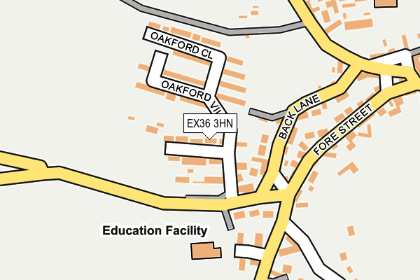 EX36 3HN map - OS OpenMap – Local (Ordnance Survey)