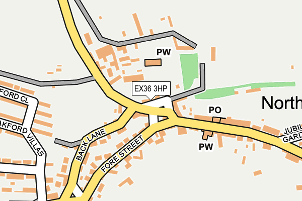 EX36 3HP map - OS OpenMap – Local (Ordnance Survey)