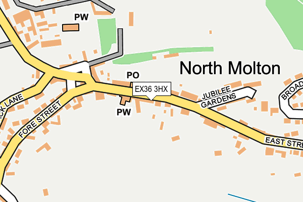 EX36 3HX map - OS OpenMap – Local (Ordnance Survey)