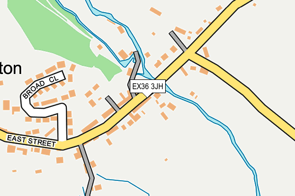 EX36 3JH map - OS OpenMap – Local (Ordnance Survey)