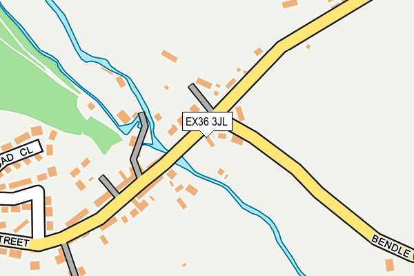 EX36 3JL map - OS OpenMap – Local (Ordnance Survey)