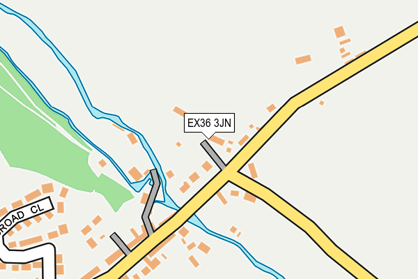 EX36 3JN map - OS OpenMap – Local (Ordnance Survey)