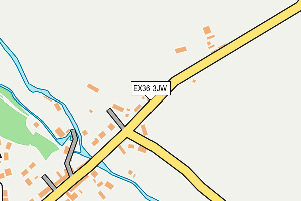 EX36 3JW map - OS OpenMap – Local (Ordnance Survey)