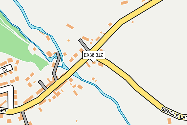 EX36 3JZ map - OS OpenMap – Local (Ordnance Survey)