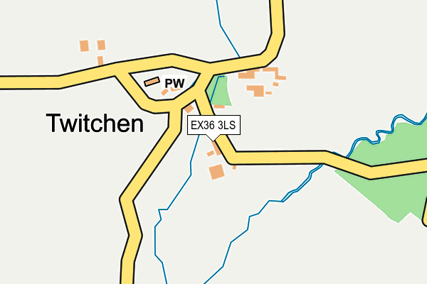 EX36 3LS map - OS OpenMap – Local (Ordnance Survey)