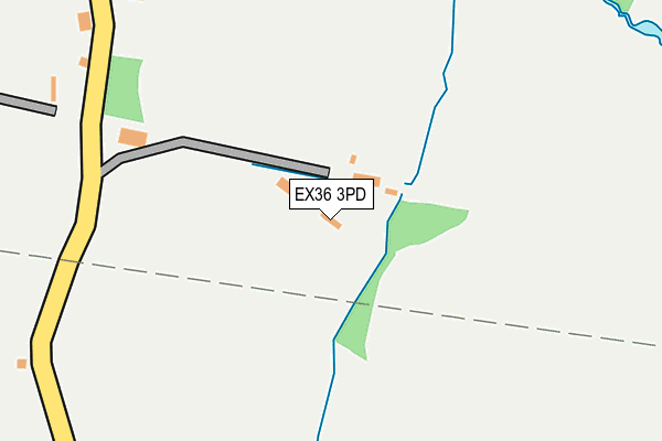 EX36 3PD map - OS OpenMap – Local (Ordnance Survey)