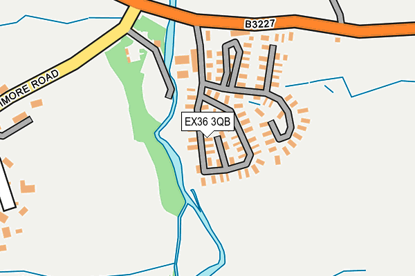 EX36 3QB map - OS OpenMap – Local (Ordnance Survey)