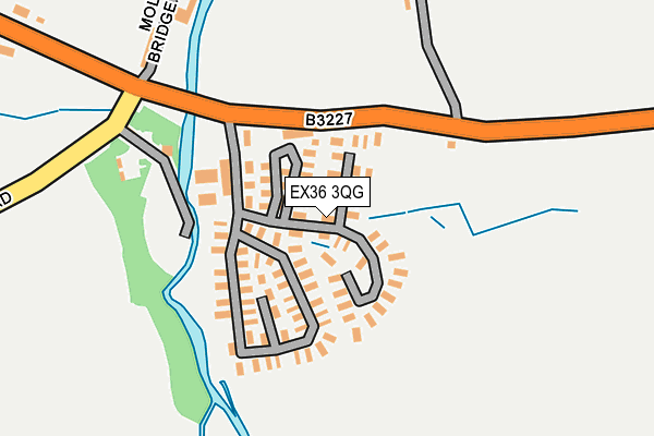EX36 3QG map - OS OpenMap – Local (Ordnance Survey)