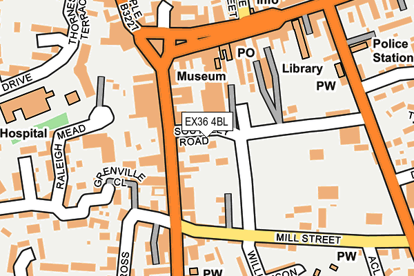 EX36 4BL map - OS OpenMap – Local (Ordnance Survey)