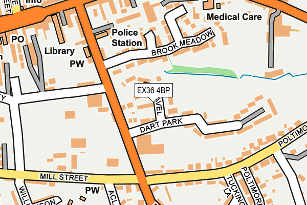 EX36 4BP map - OS OpenMap – Local (Ordnance Survey)