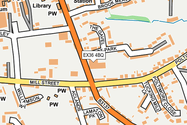 EX36 4BQ map - OS OpenMap – Local (Ordnance Survey)