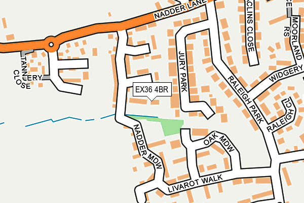 EX36 4BR map - OS OpenMap – Local (Ordnance Survey)