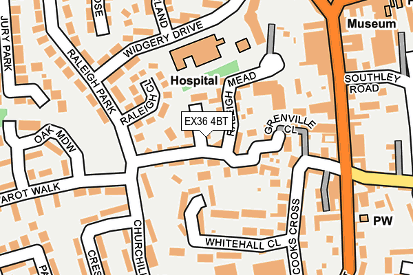 EX36 4BT map - OS OpenMap – Local (Ordnance Survey)