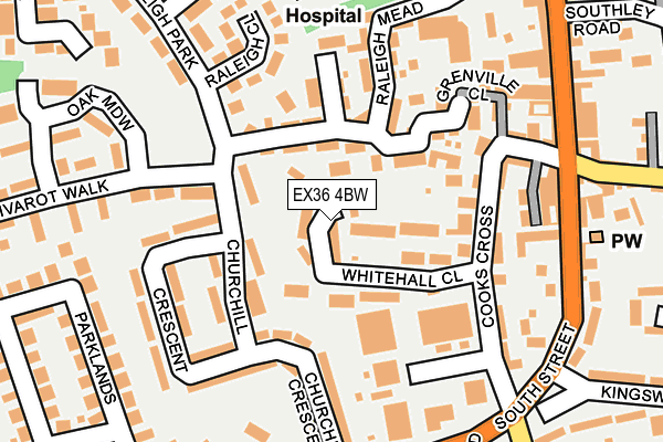 EX36 4BW map - OS OpenMap – Local (Ordnance Survey)