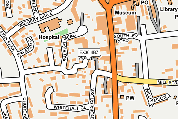 EX36 4BZ map - OS OpenMap – Local (Ordnance Survey)