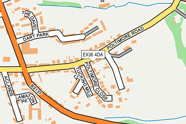 EX36 4DA map - OS OpenMap – Local (Ordnance Survey)