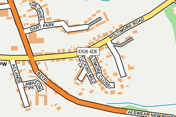 EX36 4DE map - OS OpenMap – Local (Ordnance Survey)