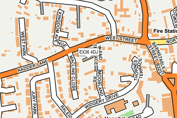 EX36 4DJ map - OS OpenMap – Local (Ordnance Survey)