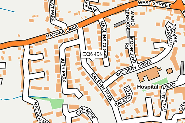 EX36 4DN map - OS OpenMap – Local (Ordnance Survey)