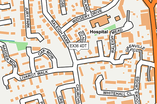 EX36 4DT map - OS OpenMap – Local (Ordnance Survey)