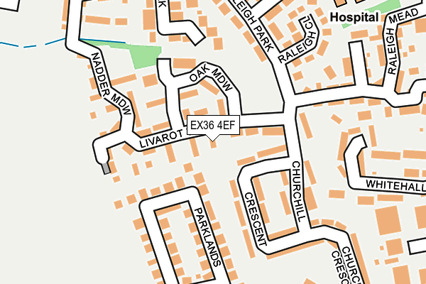 EX36 4EF map - OS OpenMap – Local (Ordnance Survey)