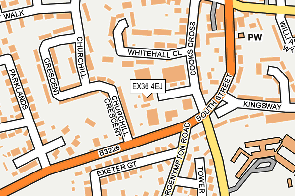 EX36 4EJ map - OS OpenMap – Local (Ordnance Survey)