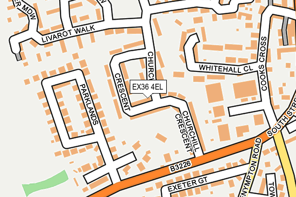 EX36 4EL map - OS OpenMap – Local (Ordnance Survey)