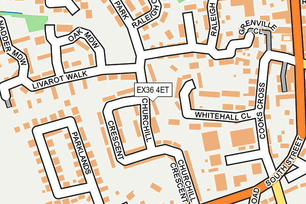 EX36 4ET map - OS OpenMap – Local (Ordnance Survey)