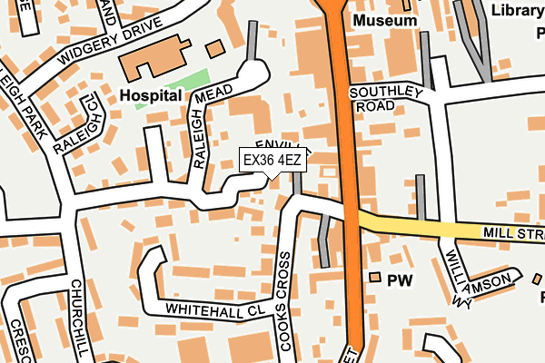 EX36 4EZ map - OS OpenMap – Local (Ordnance Survey)