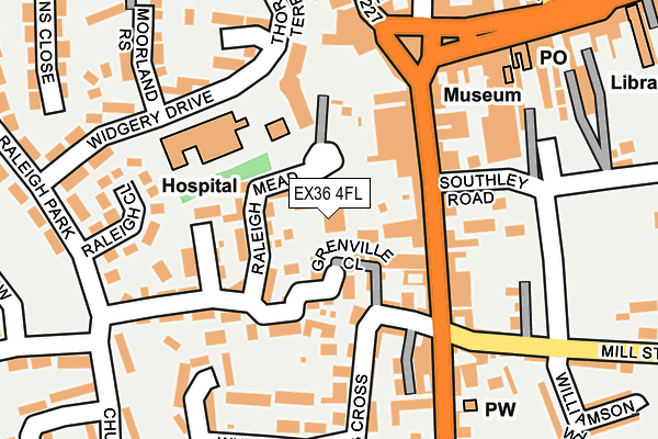 EX36 4FL map - OS OpenMap – Local (Ordnance Survey)