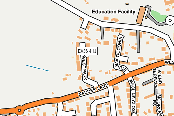 EX36 4HJ map - OS OpenMap – Local (Ordnance Survey)