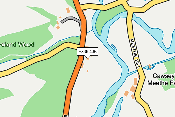 EX36 4JB map - OS OpenMap – Local (Ordnance Survey)