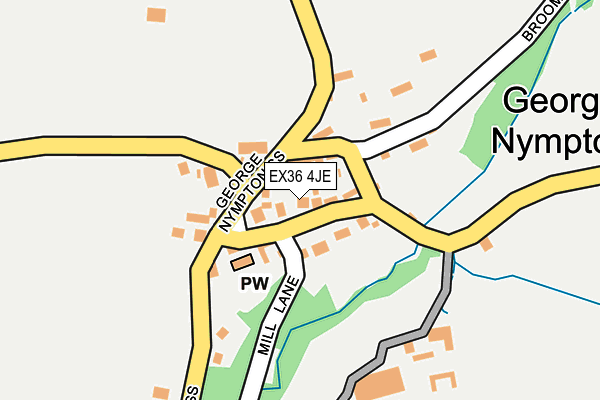 EX36 4JE map - OS OpenMap – Local (Ordnance Survey)