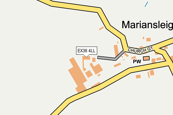 EX36 4LL map - OS OpenMap – Local (Ordnance Survey)