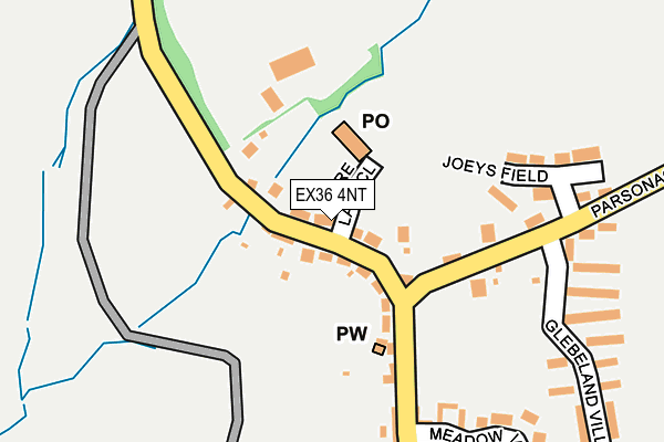 EX36 4NT map - OS OpenMap – Local (Ordnance Survey)